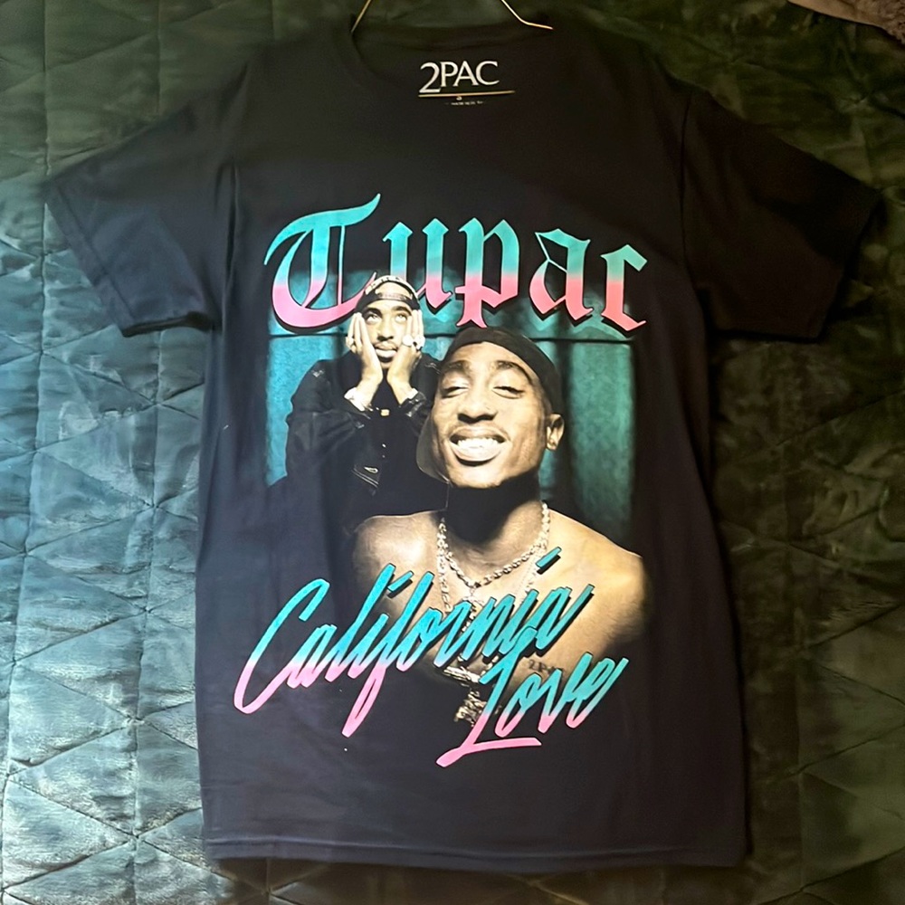 black Tupac Mens T-shirt